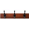 Image 1 : Amazon Basics Wall Mounted Coat Rack - 3 Hooks, Espresso Finish