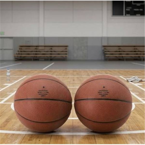 Amazon Basics PU Composite Basketball - Official Size, 2-Pack