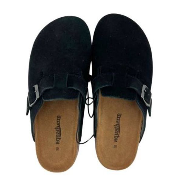 Aquatherm Women's Suede Clog with Adjustable Strap - Size 7