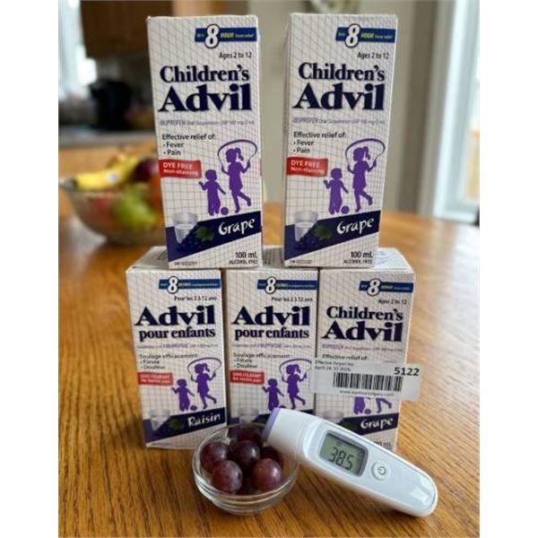 Children's Advil Grape Ibuprofen Oral Suspension 100 mL, Ages 2 to 12