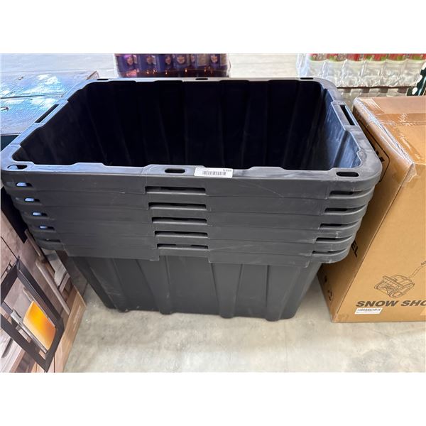 Heavy-Duty Stackable Plastic Storage Totes