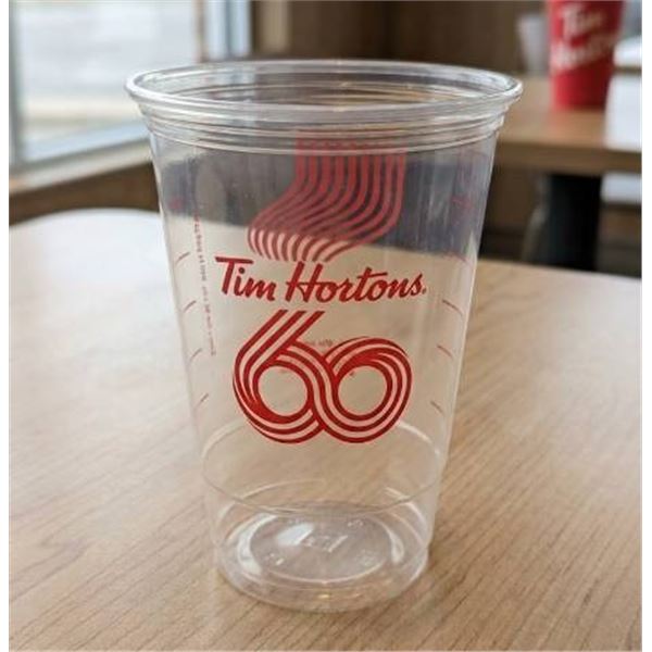 Tim Hortons 60th Anniversary Cold Beverage Cups, 1000 Count, 20 oz Size