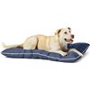 Image 1 : Amazon Basics Outdoor Water Repellent Pet Pillow Bed, Blue, Large
