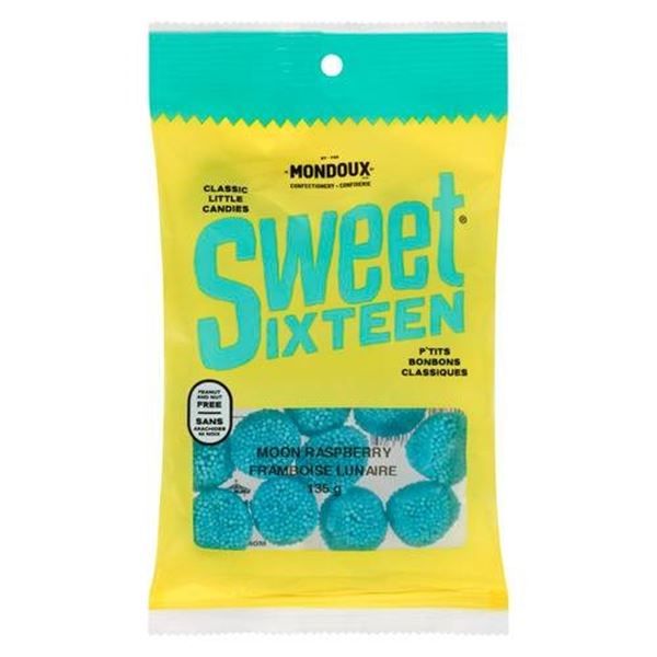 Mondoux Sweet Sixteen Moon Raspberry 136g Bags, Case of 48