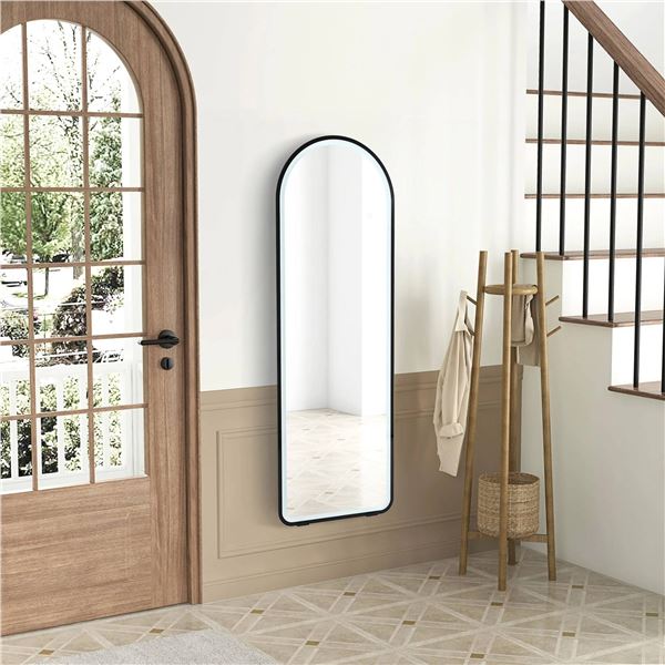 Ove Decors Estelle 14 x 50 in Mirror with Black Frame