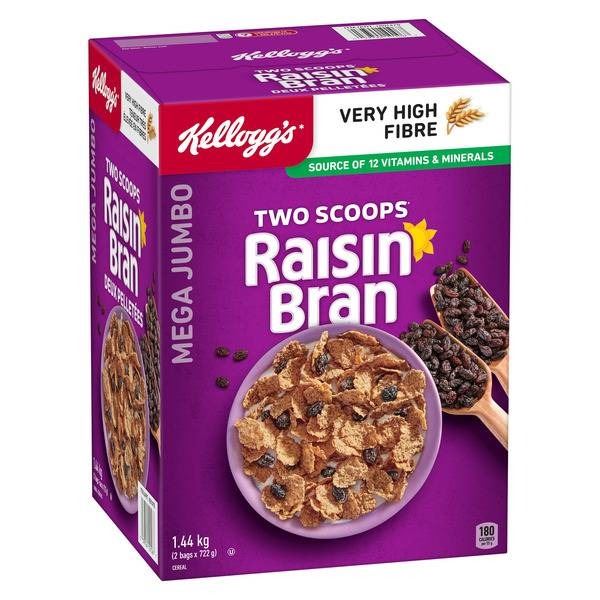 Kellogg's Two Scoops Raisin Bran Mega Jumbo 1.44 kg Product