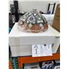Image 2 : Stained Glass Lamp With Floral Design and Dual Bulb Capability