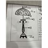 Image 3 : Stained Glass Lamp With Floral Design and Dual Bulb Capability