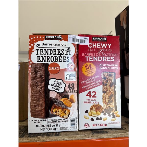 Kirkland Granola and Protein Bars, 48 Caramel Bars and 42 Gluten-Free Protein Bars