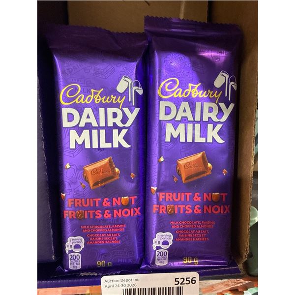 12 Cadbury Dairy Milk Fruit and Nut Bars, 90g Each