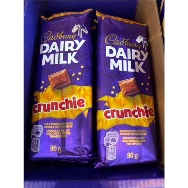 12 Cadbury Dairy Milk Crunchie Bars, 90g Each