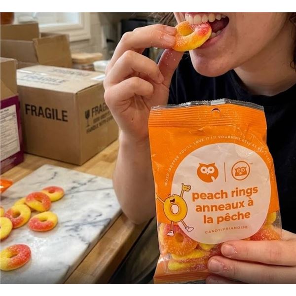 Bag of Peach Rings Candy 12 x 155g