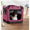 Image 1 : Amazon Basics Premium Folding Portable Soft Pet Crate, 36 Inches, Red