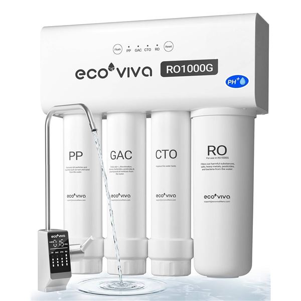 EcoViva Under Sink RO System With 4-Stage Filtration