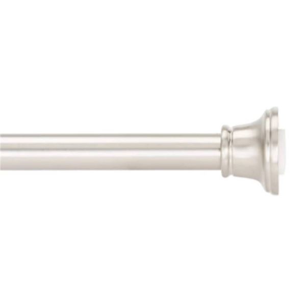 Amazon Basics 1-Inch Curtain Rod, 36–72 Inches, Nickel, 2 Units