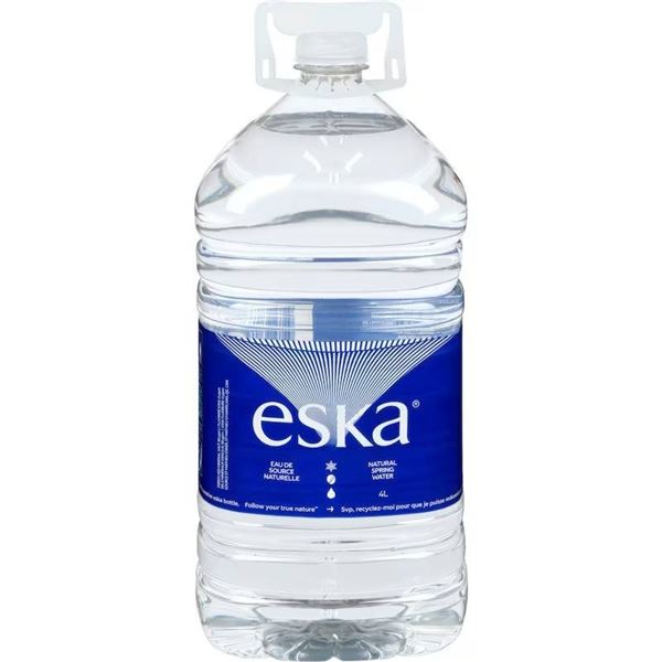 Eska Natural Spring Water Bottles with Handles – 7 x 4L