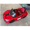 Image 2 : Red Ferrari Kids Electric Ride-On Car with Charger and Steering Controls