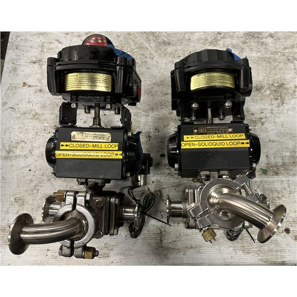 (2) Techmatic #DFS063-SR10-M-P Pneumatic Valve Actuators w/#ALS-400M2 Mechanical Switches