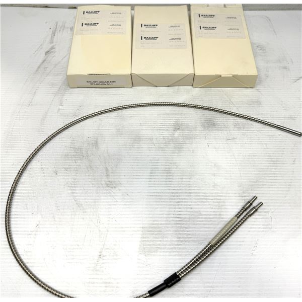 Lot of (4) Balluff #BF0-48G-DSV-SC-1 Fiber Optic Cables