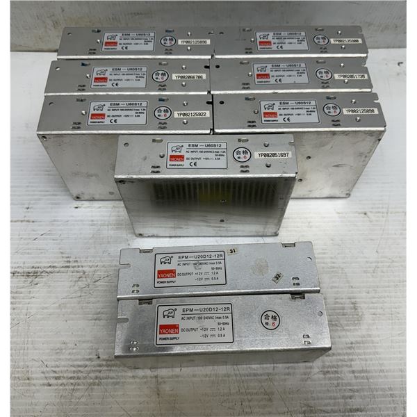 Lot of (9) Yaonen Power Supplies