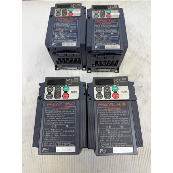 Lot of (4) Fuji Electric #FRN0.75E1S-2J & #FRN0.2E1S-2J