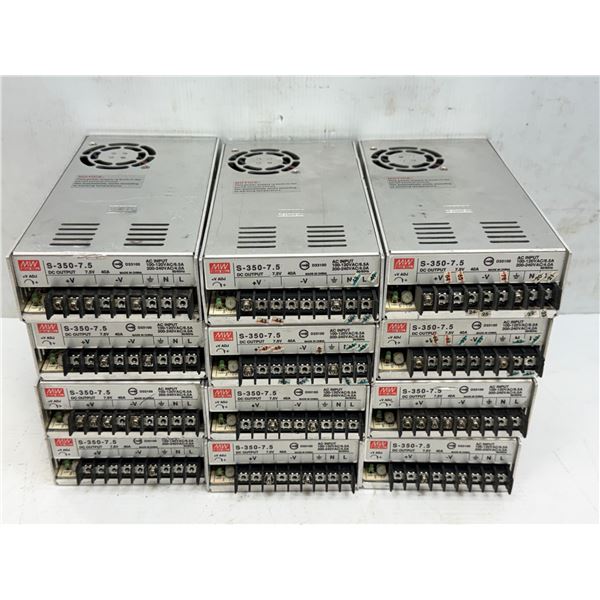 Lot of (12) Mean Well #S-350-7.5 Power Supplies