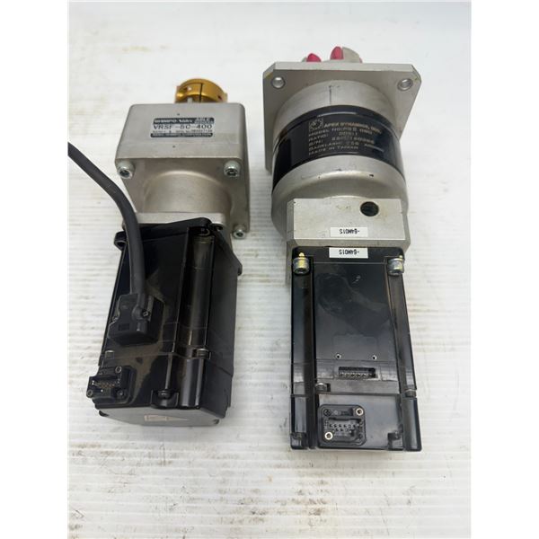 Lot of (2) Yaskawa Motors w/ Gear Reducers