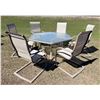 Image 1 : PATIO TABLE AND SIX CHAIRS