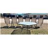 Image 6 : PATIO TABLE AND SIX CHAIRS
