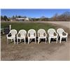 Image 5 : PLASTIC PATIO CHAIRS, SET OF 6