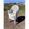 Image 9 : PLASTIC PATIO CHAIRS, SET OF 6