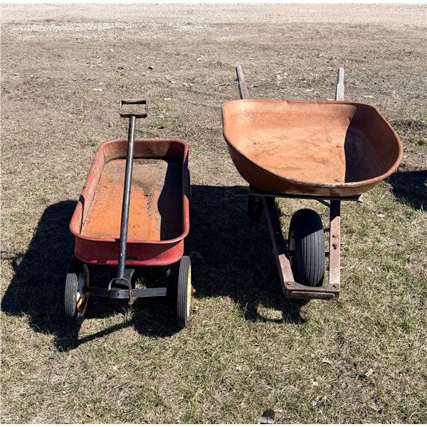 WHEELBARROW AND WAGON