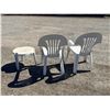 Image 2 : PATIO CHAIRS AND SMALL TABLE - TWO CHAIRS AND SMALL SIDE TABLE