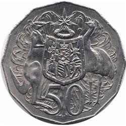 1972 AUSTRALIAN 50 CENT PIECE-UNC