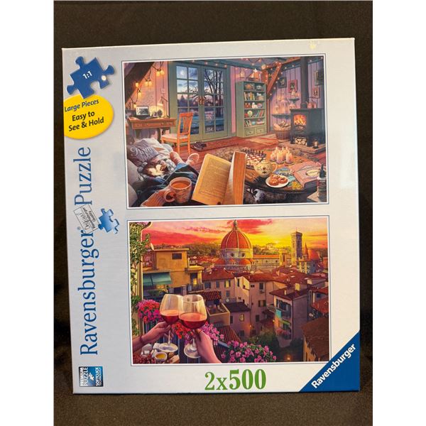 Ravensburger "Cozy Retreat" and "Cozy Wine Terrace" 2 x 500 Piece Puzzles