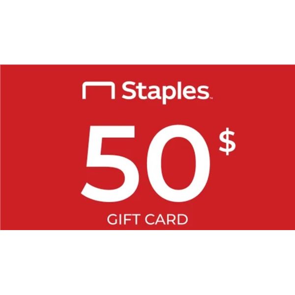 Staples $50.00 Gift Card