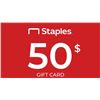 Image 1 : Staples $50.00 Gift Card