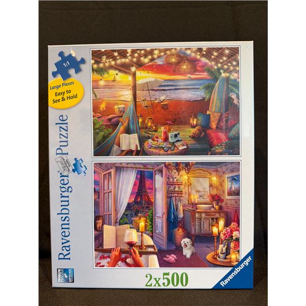 Ravensburger  2 x 500 Piece Puzzles - "Cozy Cabana