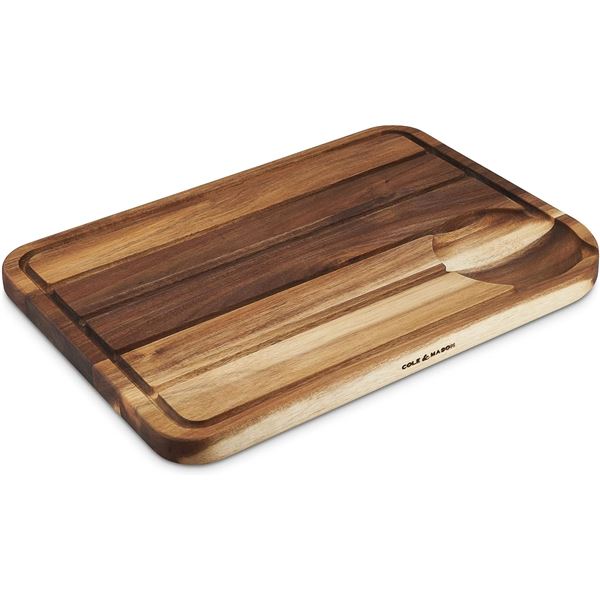 Cole & Mason England Berden Acacia Wood Carving & Chopping Board