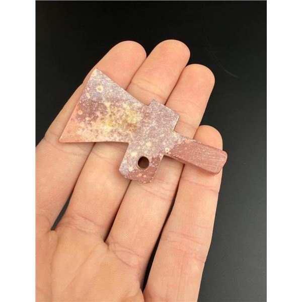 Indian Catlinite Pipestone Tomahawk Pendant