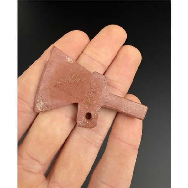 Indian Catlinite Pipestone Tomahawk Pendant