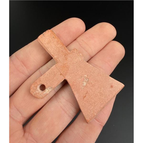 Indian Catlinite Pipestone Tomahawk Pendant