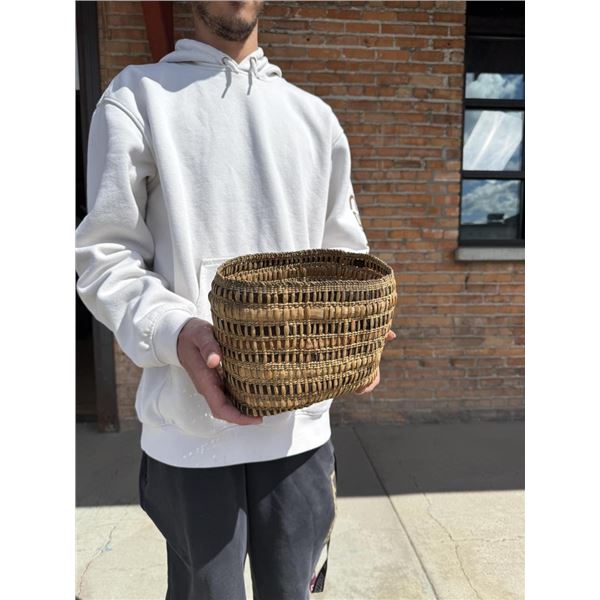 Northwest Coast Haida Indian Cedar Bark Basket