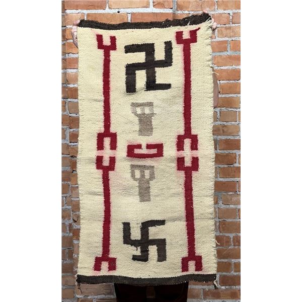 Navajo Transitional Swastika Whirling Log Rug