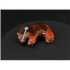 Image 4 : Andres Quandelacy Zuni Carved Amber Bear Fetish