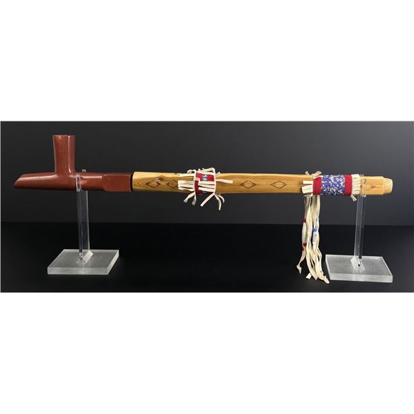 Catlinite Native American Indian Peace Pipe