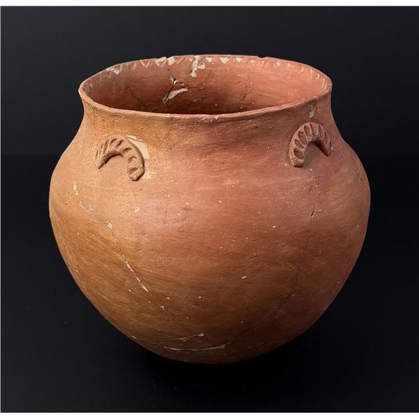 Ancient Prehistoric Red Pueblo Olla Jar