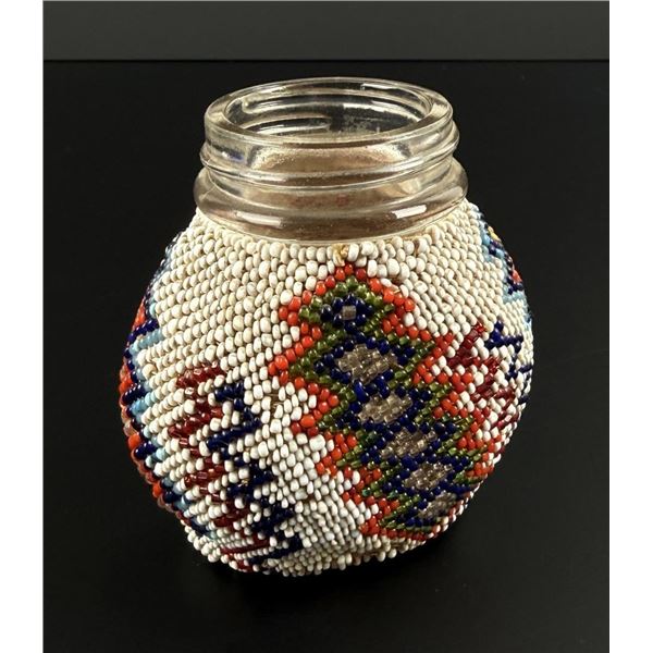 Paiute Native American Indian Beaded Jar