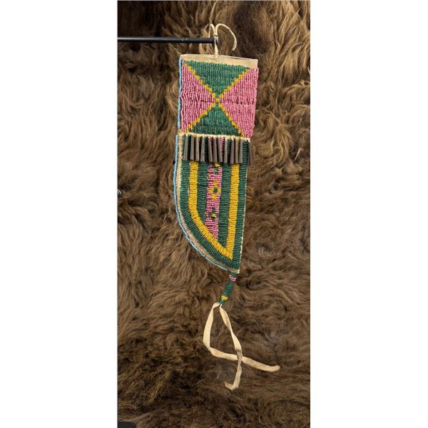 Crow Native American Indian Beaded Knife Sheath