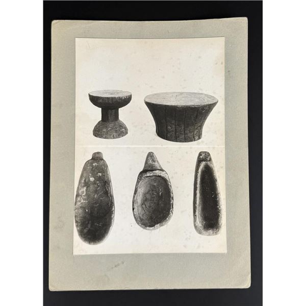 Yurok Indian Stool and Pillow Photo